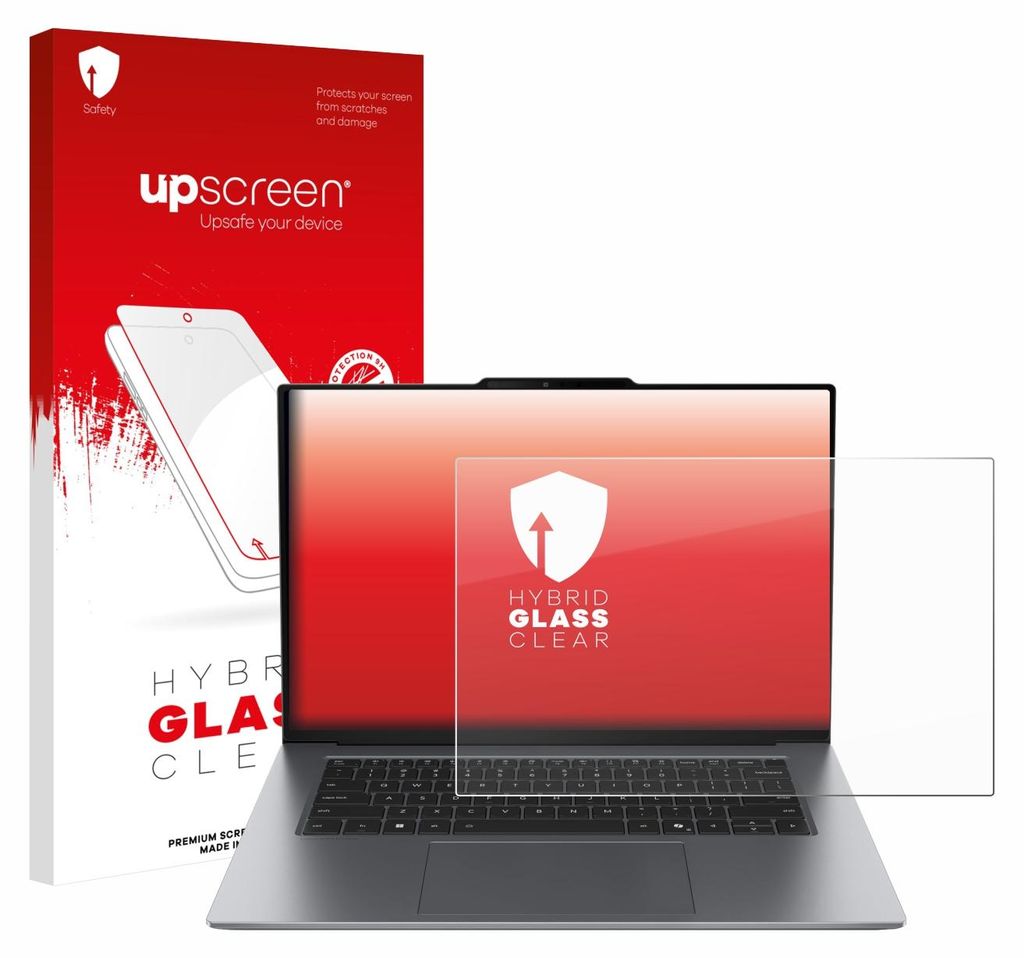 upscreen Schutzglas für Lenovo ThinkPad X9-15p Gen 1 Aura Editio Schutzfolie Panzer Folie Glas Display Schutz klar