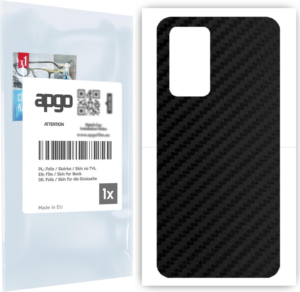 apgo Rückseite Schutzfolie für Realme GT Neo2 - Hinten Schutzfolie Carbon, Rückseite Folie schützt vor Kratzern und Fingerabdrücken