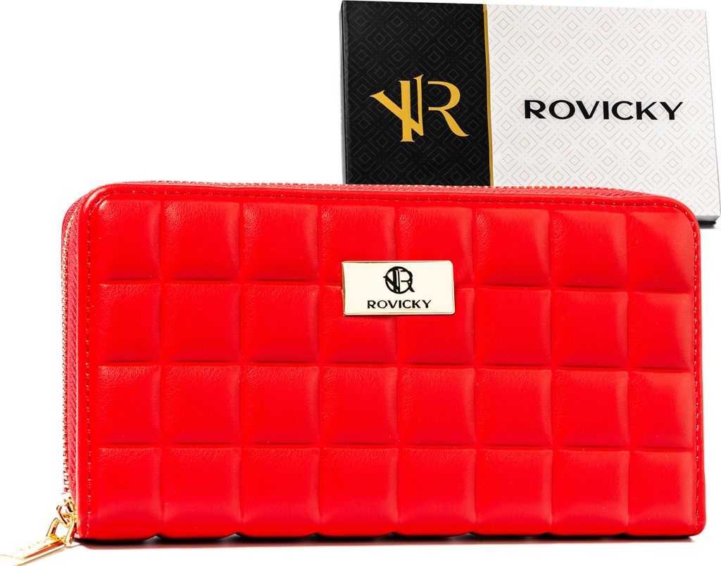 Rovicky | Portafoglio da donna rosso, in pelle biologica, Immagine del prodotto 