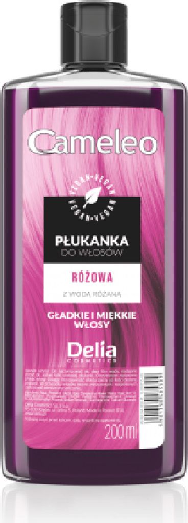 A bottle of Cameleo Pink Hair Toner with Rose Water.