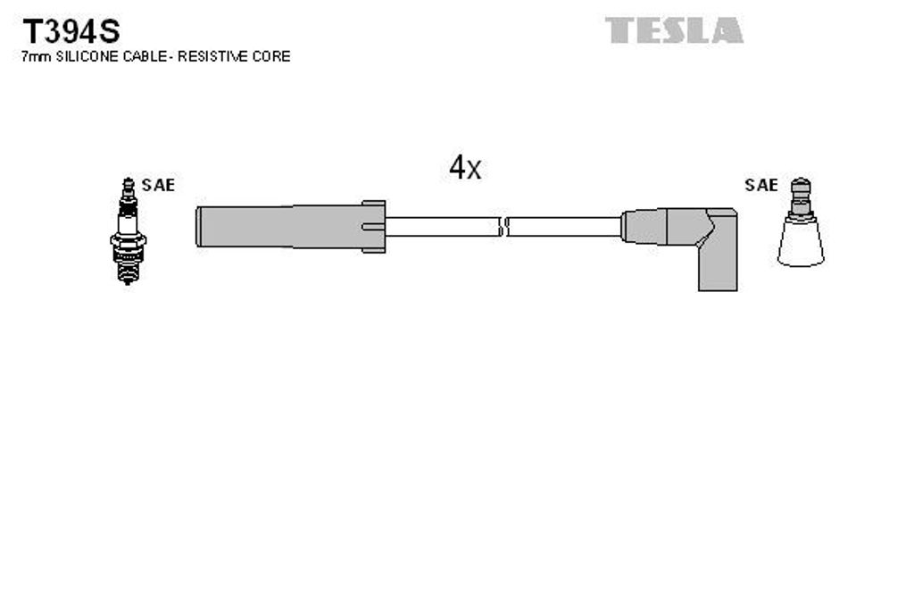 TESLA T394S Zündkabelsatz Zündleitungssatz für LADA Niva (2121, 2131) NOVA (2105) NOVA Kombi (2104)