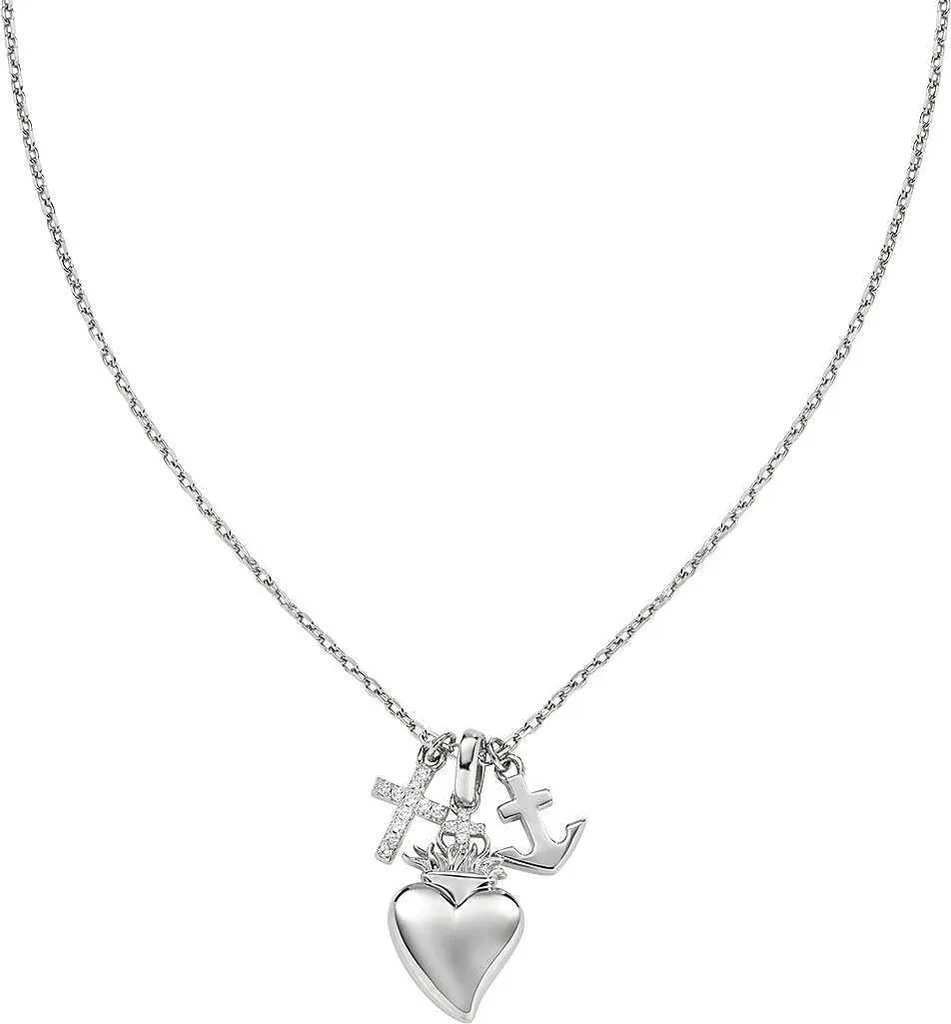 Collane Con ciondolo Amen Argento Da 43 cm a 49 cm Collezione Fede Speranza E Carità - donna