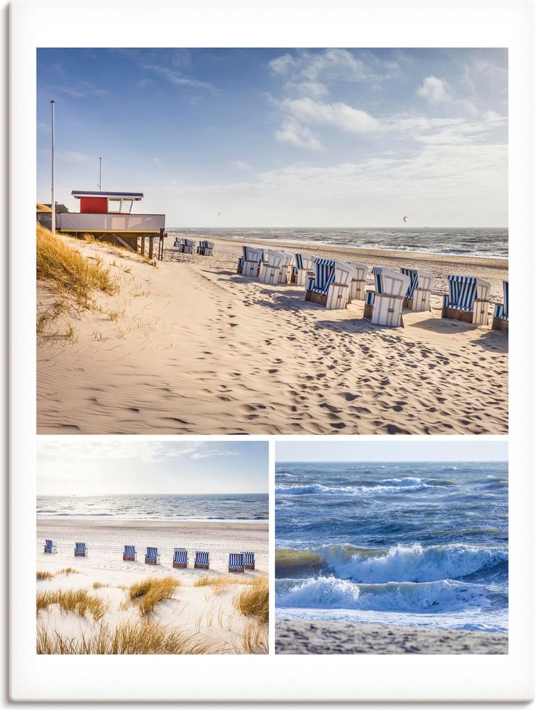 ARTland Leinwandbild Träume vom Meer: Strand von Kampen Sylt Größe: 30x40 cm