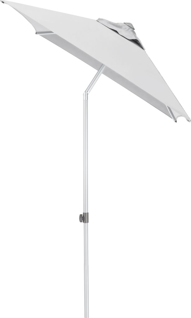 KETTLER Easy Push Schirm 150x210 cm, UPF 50+, silber/ hellgrau, Aluminium/Polyester mit PolyurethanBeschichtung