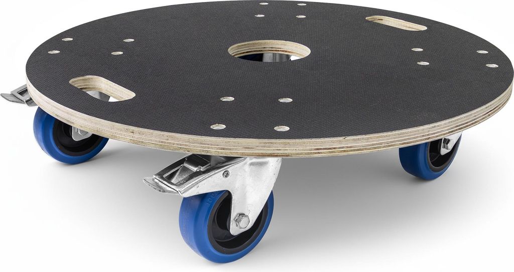 Trucky Rollbrett Ø 58 cm Transportroller 500 kg Möbelroller mit 4 Rollen 2 Bremsen Transportwagen Rollwagen für Möbel Transport