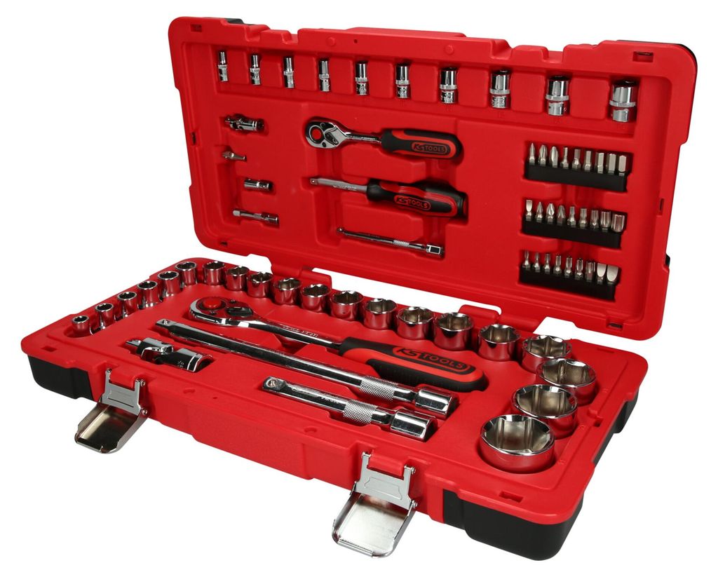KS Tools 1/4+1/2 CHROMEplus Steckschlüssel-Satz, 68-tlg