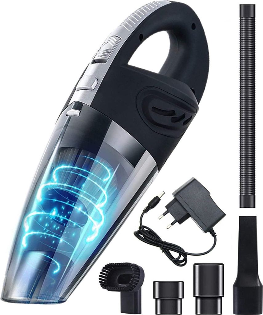 Zedar S300 Krümelsauger – Kabelloser Handstaubsauger mit Akku & 4 Aufsätzen, ideal für Auto & Küche