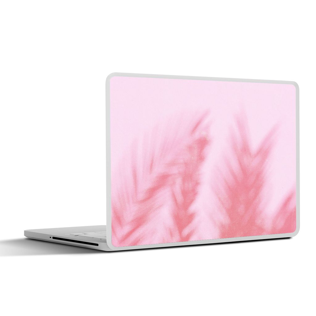 MuchoWow Laptop Aufkleber Sticker Cover Pflanzen - Blätter - Rosa 31x22.5 cm - Laptop-Deko