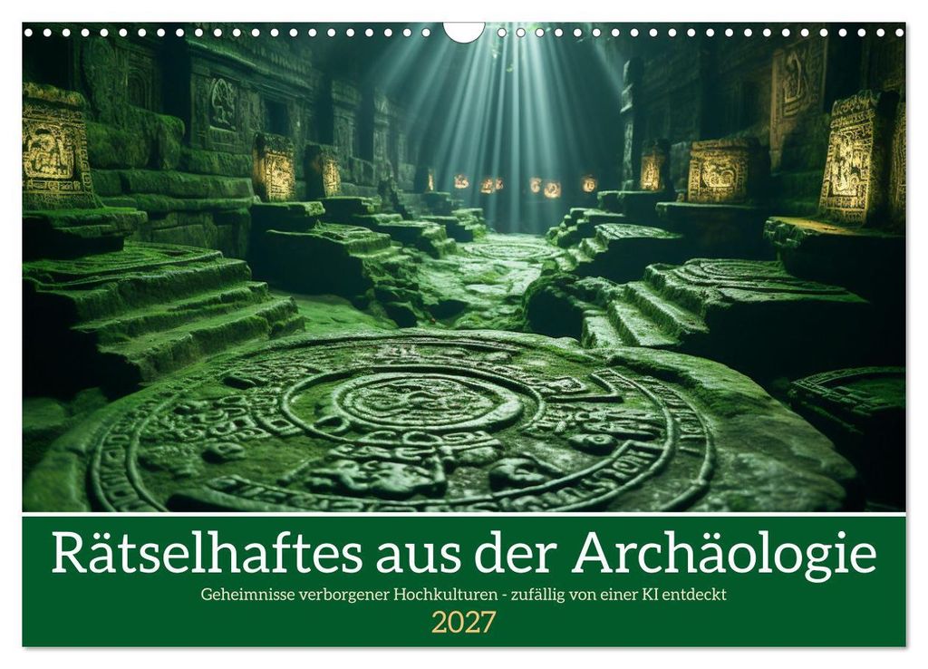 Rätselhaftes aus der Archäologie (Wandkalender 2027 DIN A3 quer), CALVENDO Monatskalender