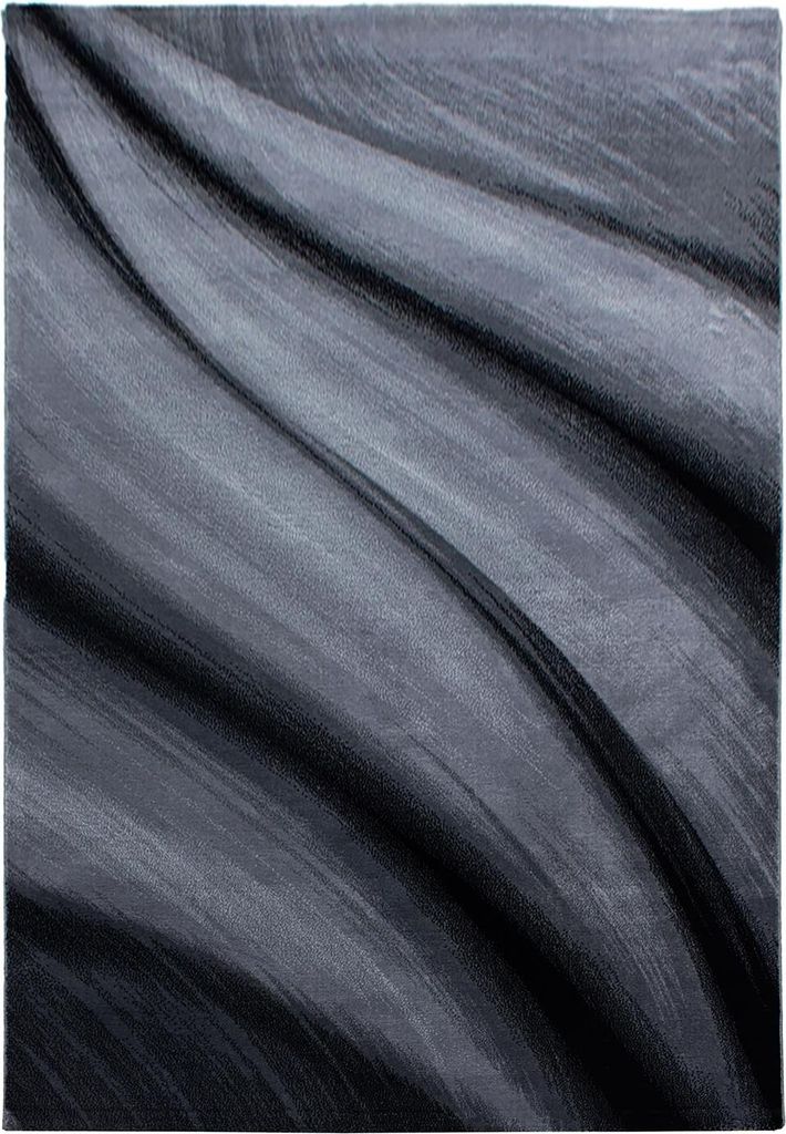 Kurzflor Teppich MIAMI Schwarz 240 x 340 cm