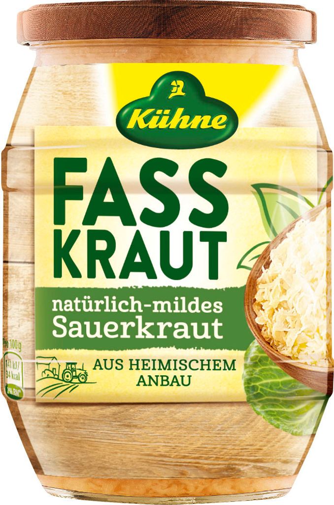 Kühne Fasskraut přirozeně jemný (385g sklenice) Obrázek produktu 