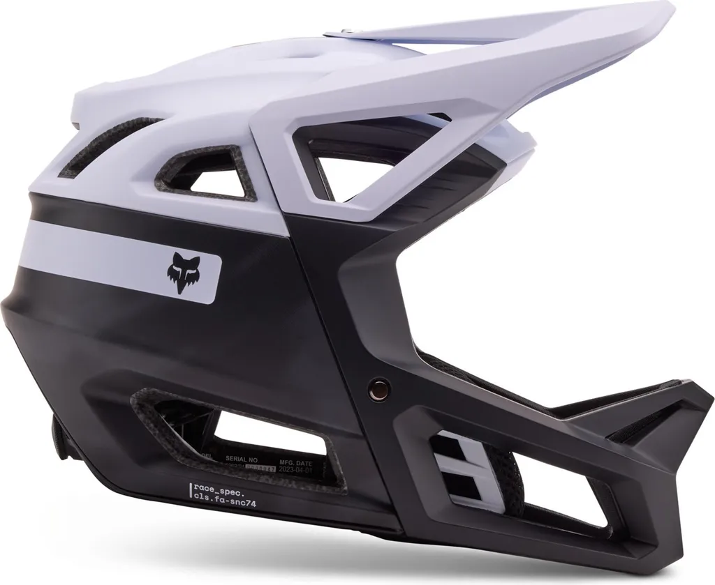 Casque intégral Fox Proframe RS Taunt Blanc : Sécurité et Confort VTT