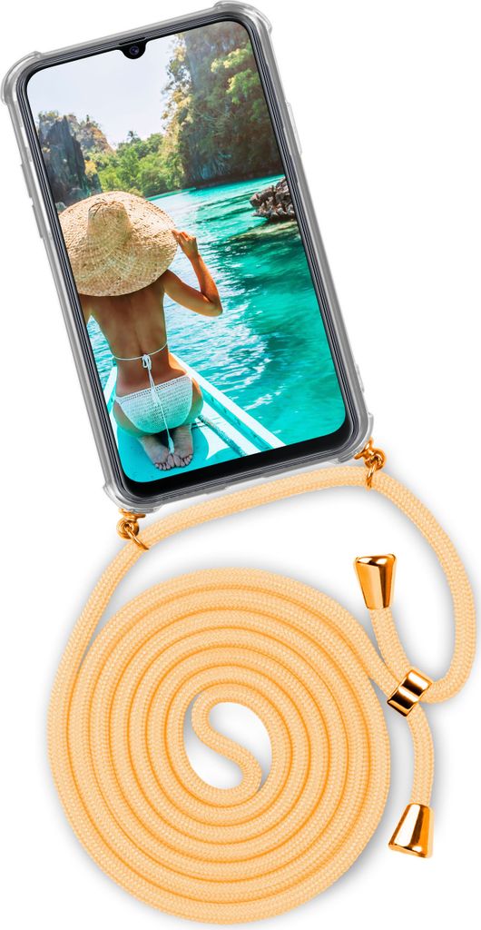 TWIST-Case + TWIST-Cord für Samsung Galaxy M21, Farbe:Sunburst (Gold)