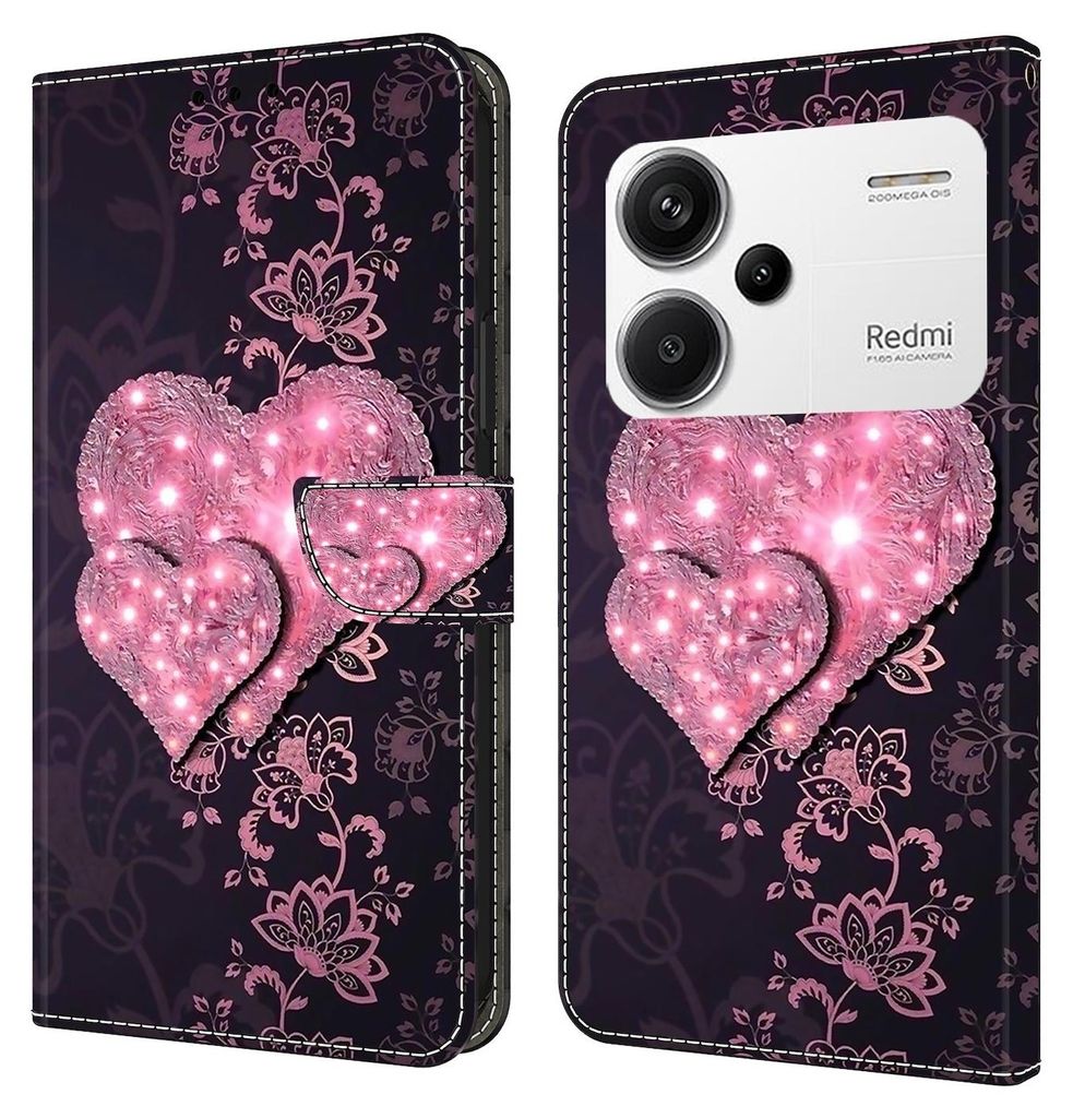 Für Xiaomi Redmi Note 13 Pro Plus Kunst-Leder Book Handy Tasche Motiv 12 Hülle Etuis Schutz