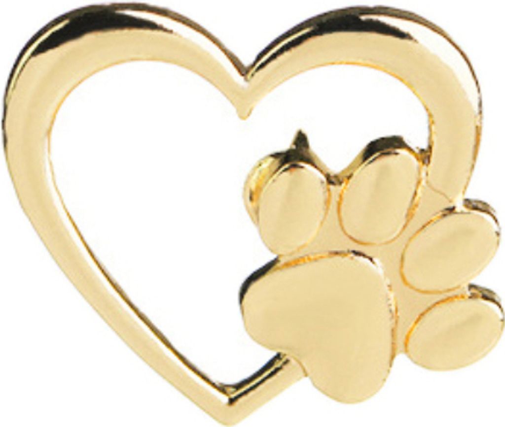 Mode Liebe Herz Pfote Brosche Pin Schal Pullover Kleid Uni Dekor Geschenk-Golden