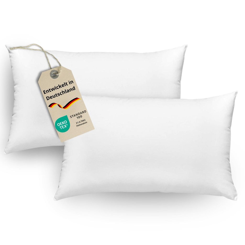 2er Set Kissen 40 x 60 cm, Kissenfüllung, 100% Mikrofaser, Produktbild 