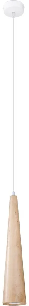 Suspension bois naturel SULA 1 luminaire de 120cm pour ampoule GU10