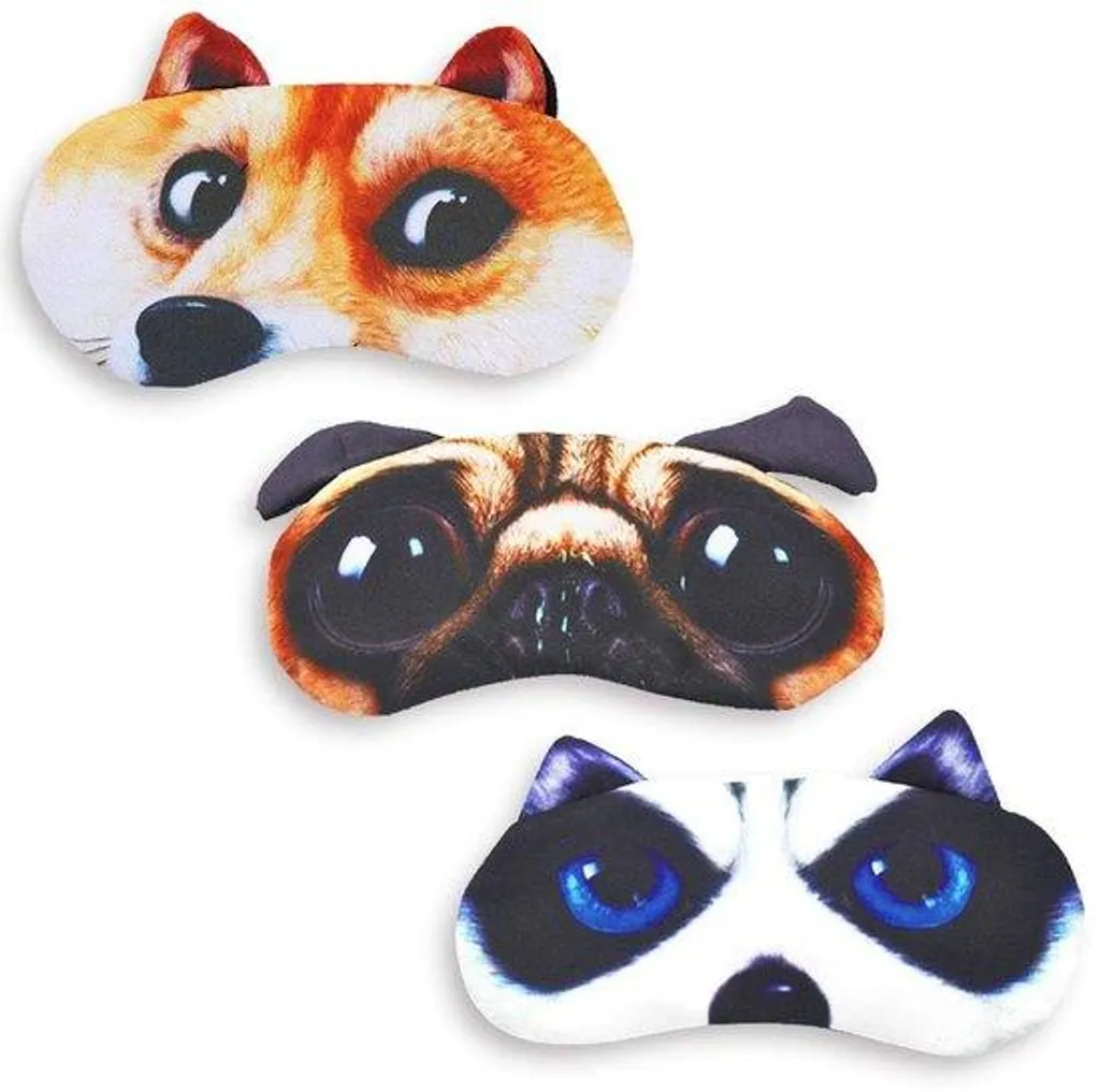 Masque de nuit ergonomique en tissu élastique, pack de 3 protections