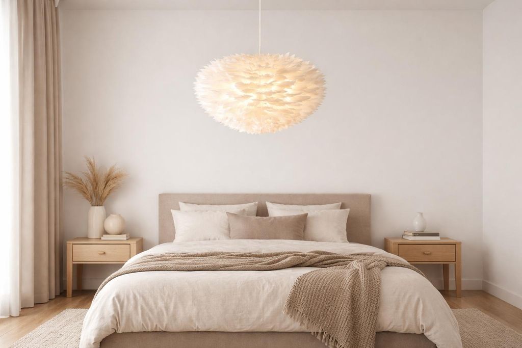 Federlampe VIOLA 50cm  Nordische Pendelleuchte Produktbild 