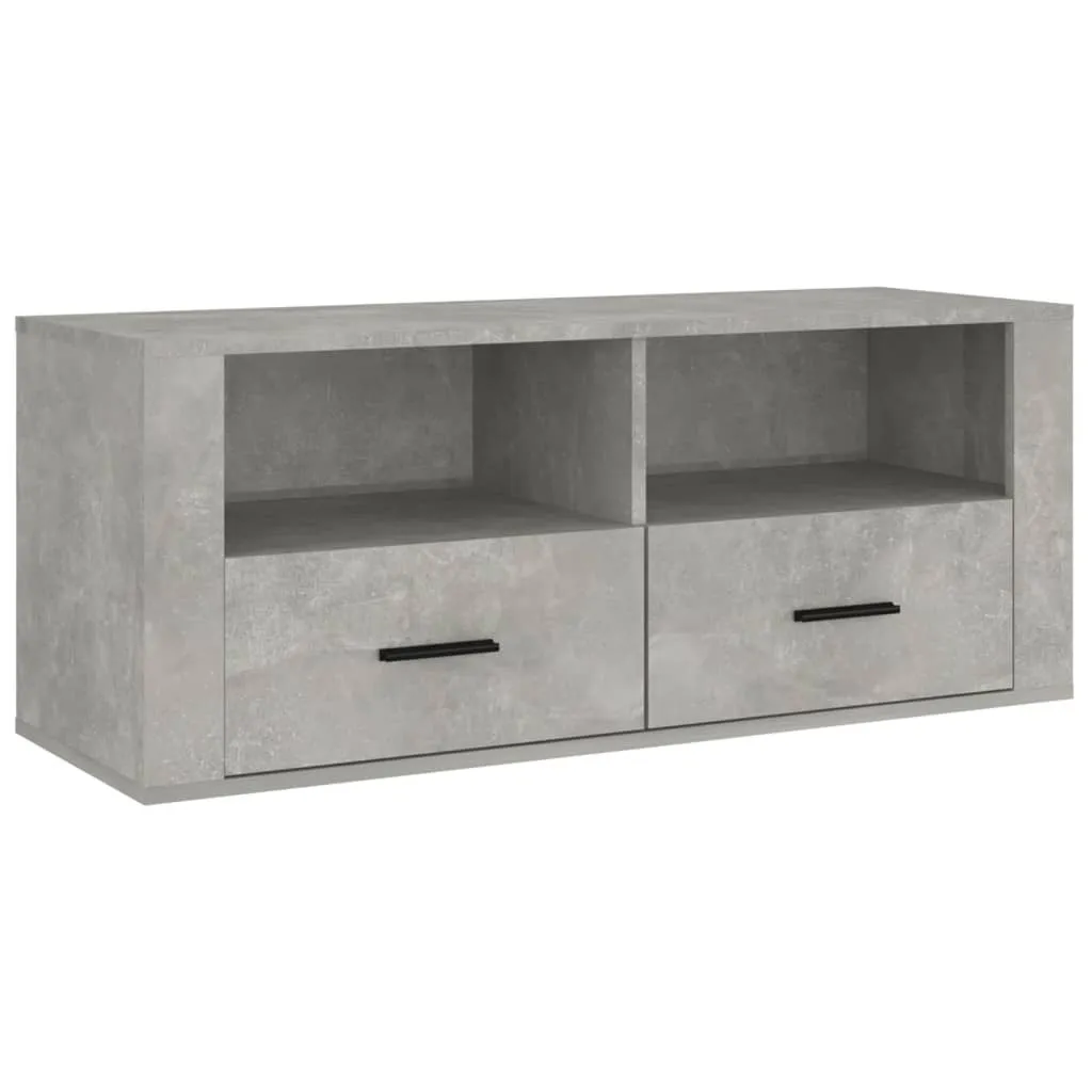 Mobile TV grigio cemento 100x35x40 cm materiale a base di legno