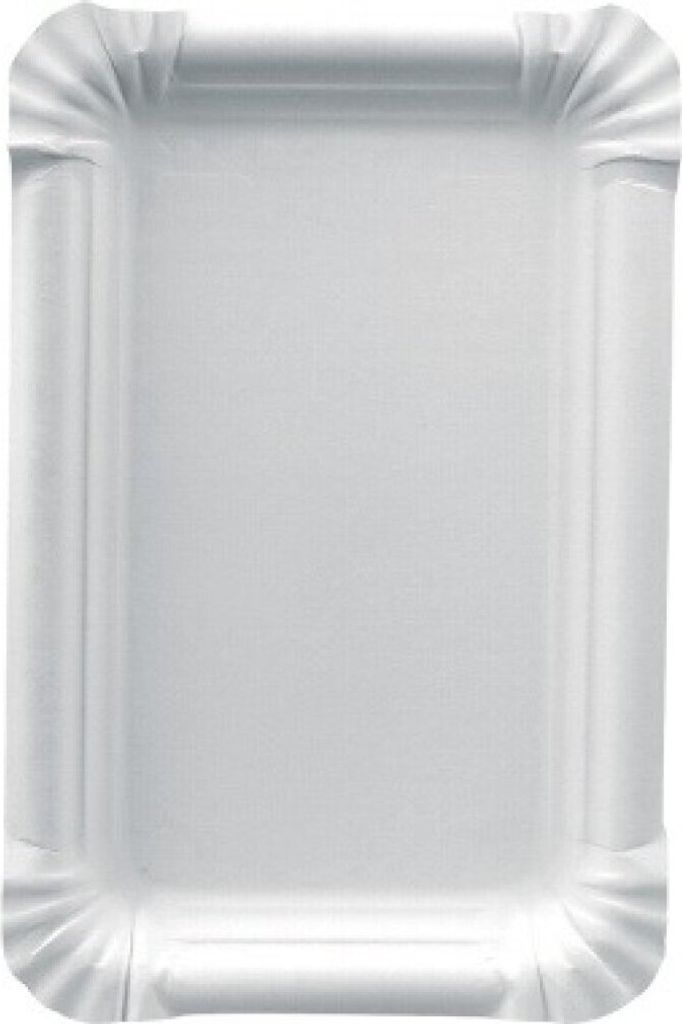PAPSTAR Papp Teller "pure" eckig Maße: 130 x 200 mm weiß Produktbild 