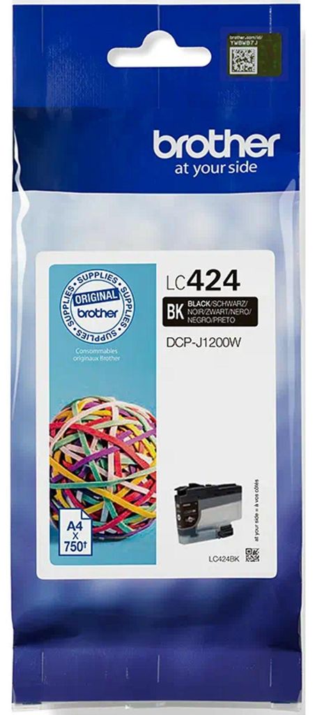 Brother LC424BK - Schwarz - original - Tintenpatrone - für Immagine del prodotto 