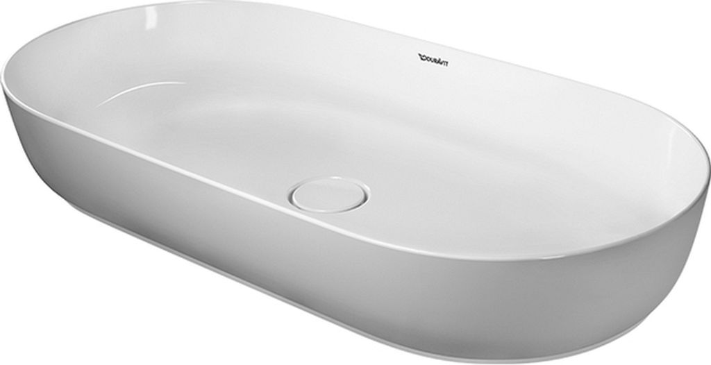 Duravit Aufsatzbecken LUV ohne Überlauf, Hahnlochbank, 800 x 400 mm, ohne Hahnloch grau seidenmatt