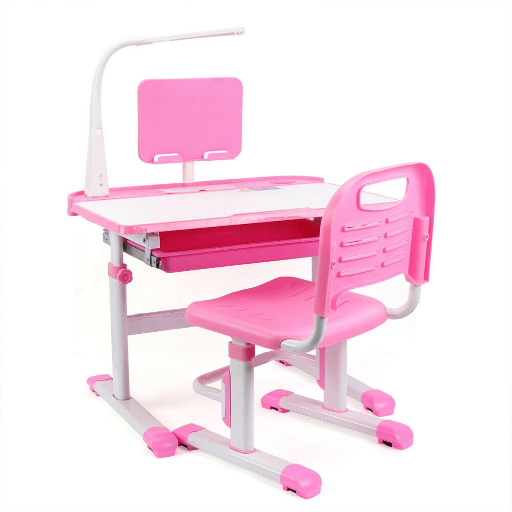 Kinderschreibtisch+Stuhl Set Jugendschreibtisch Schreibtisch  0~45° Neigbar 
