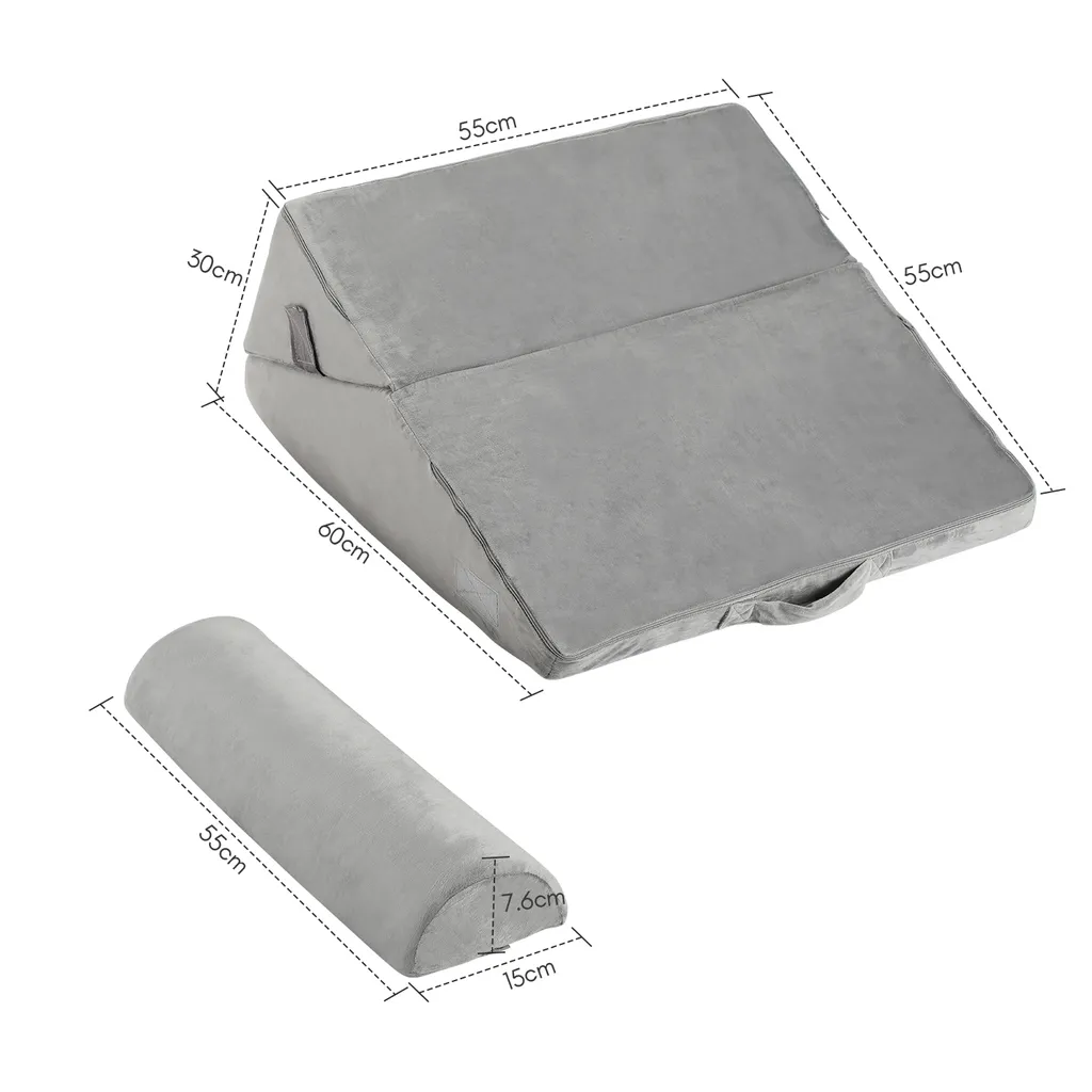 Coussin de Relaxation Triangle et Dossier de Lit avec Appui-Nuque