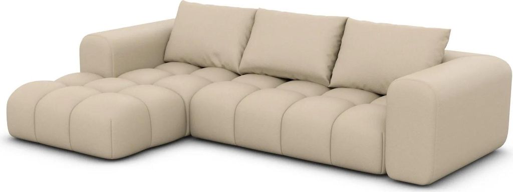 Kunstleder L-Form Sofa Lavera Beige Links