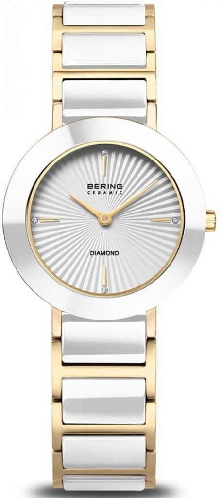 Dámske hodinky Bering Ceramic, biele s pozlátením, Obrázok produktu 
