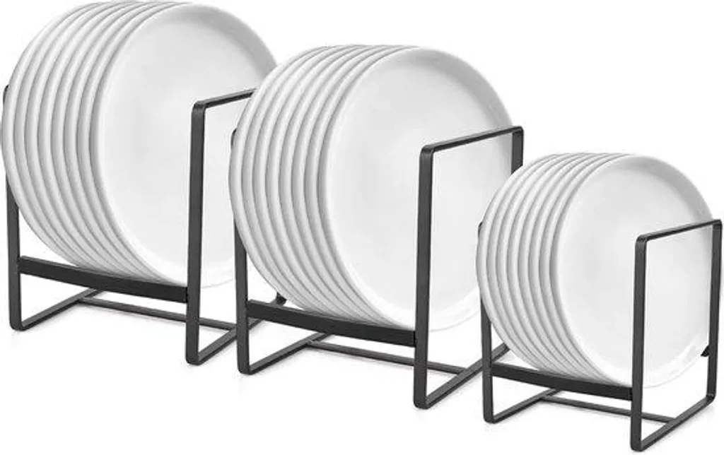 Lot de 3 supports de rangement noirs en métal pour planches à découper