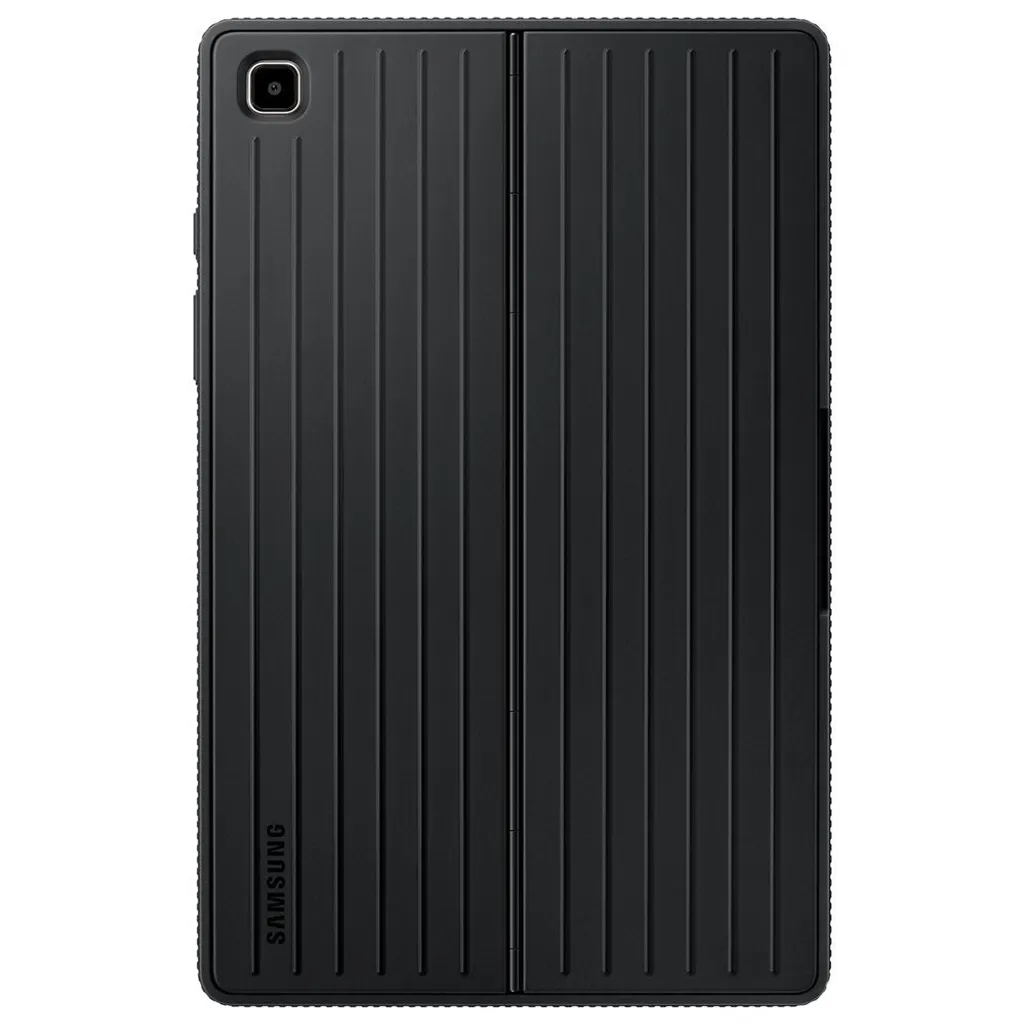 Support et coque rigide Samsung Tab A7 gris pour travailler en mode mains libres