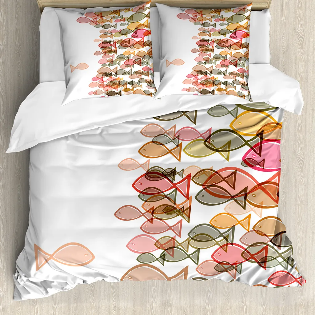 Copripiumino Nautico ABAKUHAUS 200x200 | Set Letto Antiacaro Microfibra