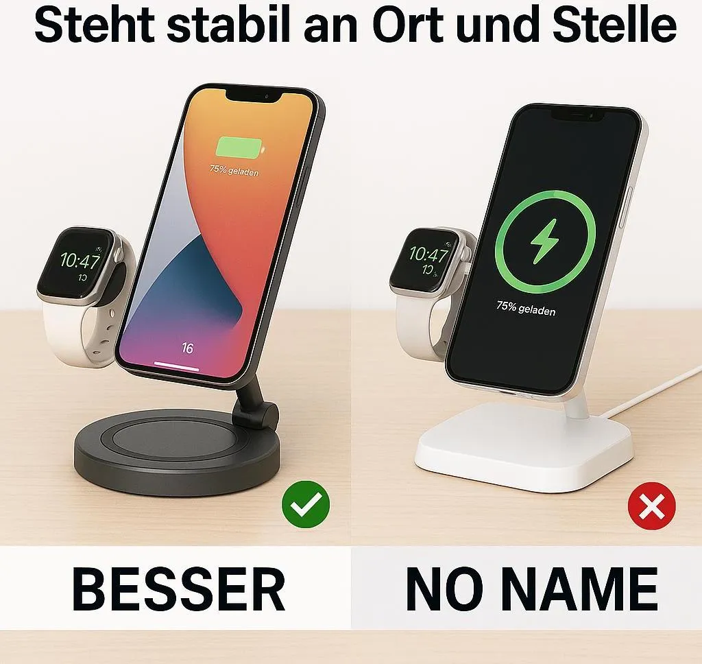 Station de charge induction 2 en 1 compatible MagSafe iPhone et Watch
