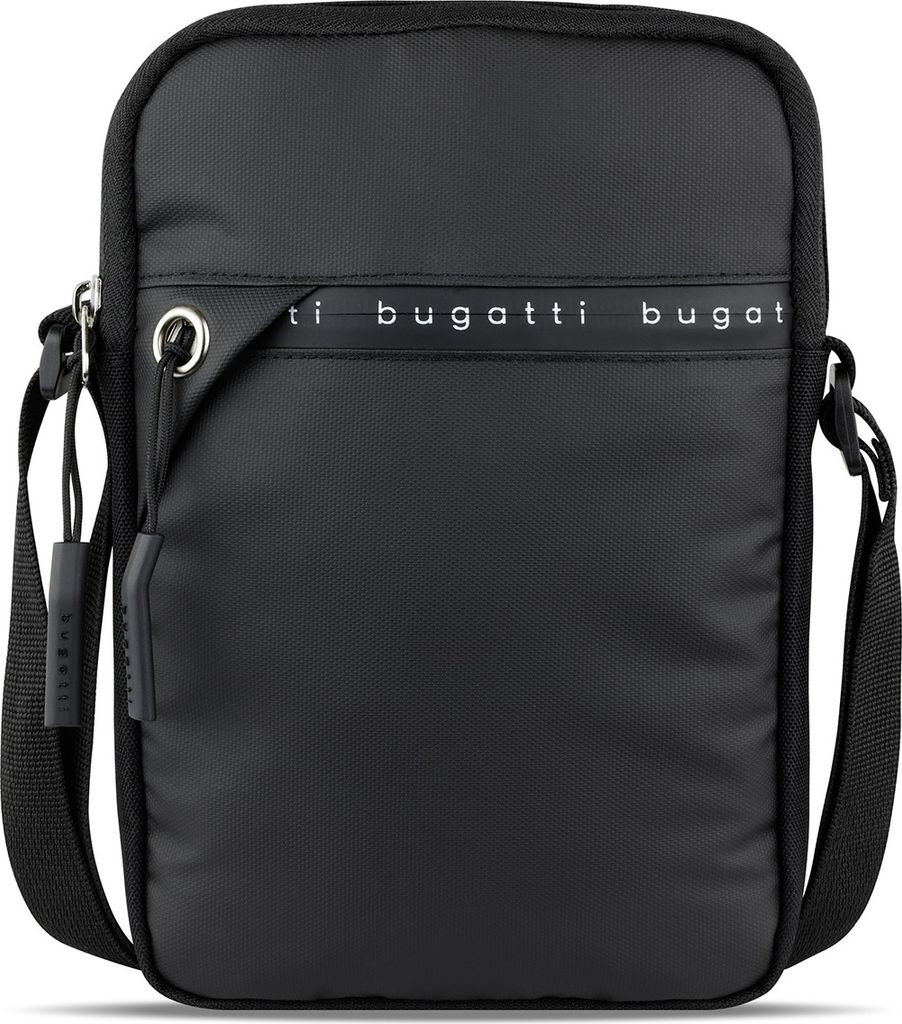 A black reporter bag is shown against a white background.