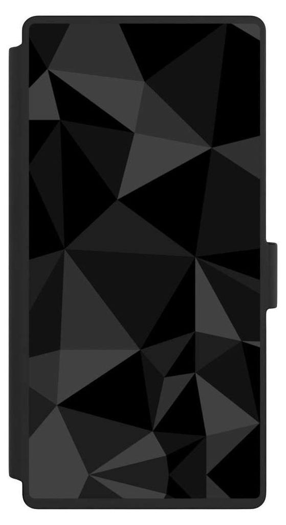 NIVOCASE Klapphülle für Samsung Galaxy S23 Ultra Handyhülle aus Kunst Leder NIVOflip schwarz Abstrakt Geometric Muster