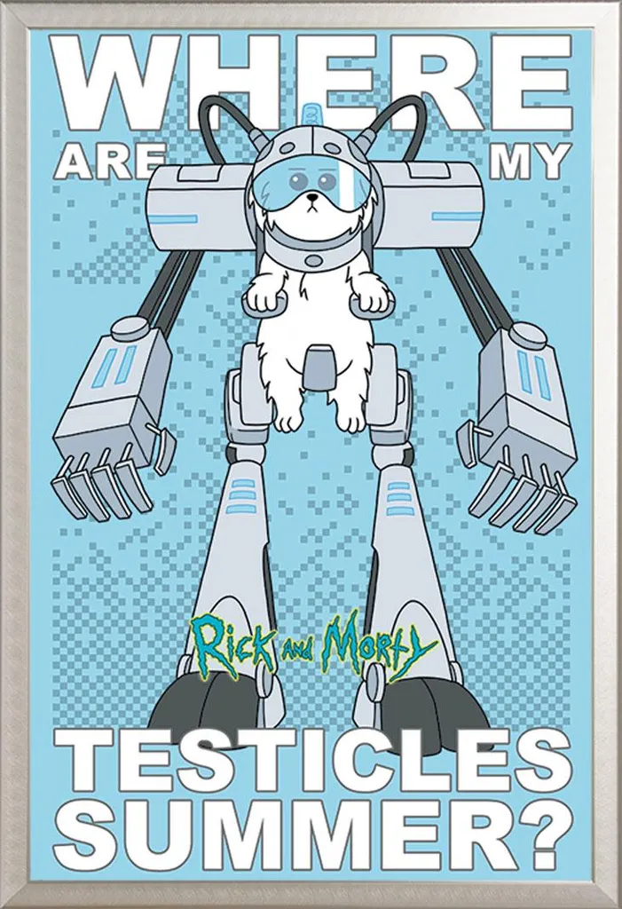 Rick & Morty Poster Snuffles 61x91.5 + Cornice Shinsuke Alluminio