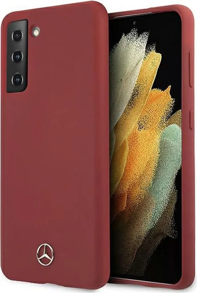 Custodia Mercedes S21 Silicone Line Rossa | Cover Originale Samsung G991