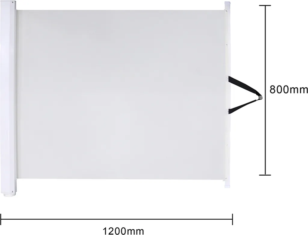 Barrière de sécurité bébé et animaux blanche extensible sans perçage