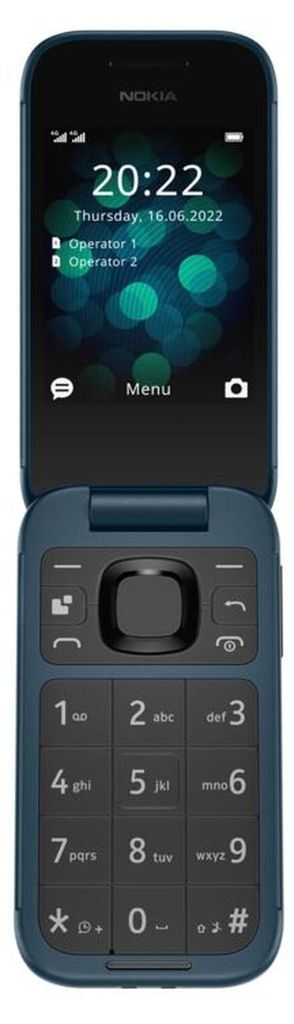 Nokia 2660 Flip Telefono Cellulare Basico Blu 4G Doppia SIM Immagine del prodotto 