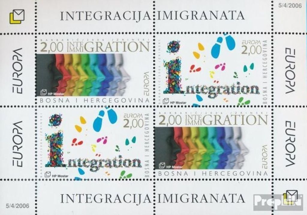 Briefmarken Bosnien - Kroat. Post Mostar 2006 Mi Block8 Produktbild 