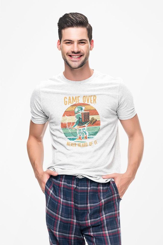 D&B Uni Polo ST00062 Game Over Weiß-Größe 2XL