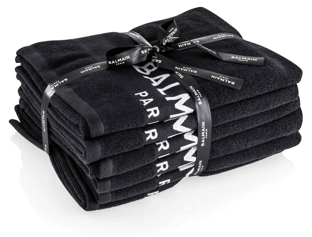 Set, Balmain, zwart, bleekbestendig, salonhanddoeken, Productafbeelding 