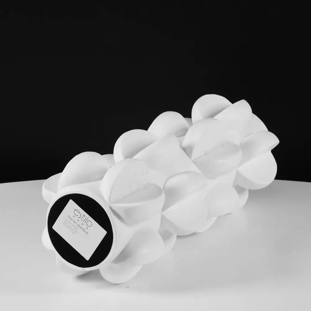 Vase décoratif blanc mat 37 cm - Déco de table et centre de table chic - 7