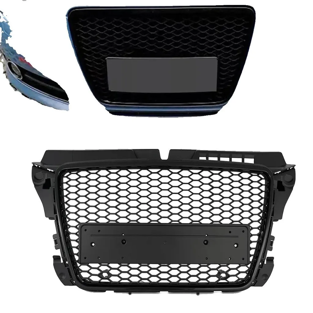 Grille de course alvéolée noire ABS pour réparer une calandre cassée
