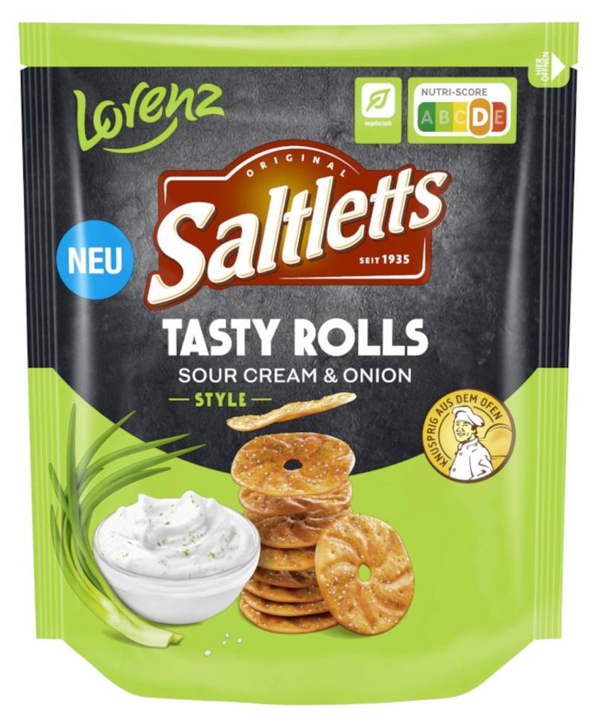 Saltletts 311368 Saltletts Tasty Rolls Sour Cream & Onion Productafbeelding 
