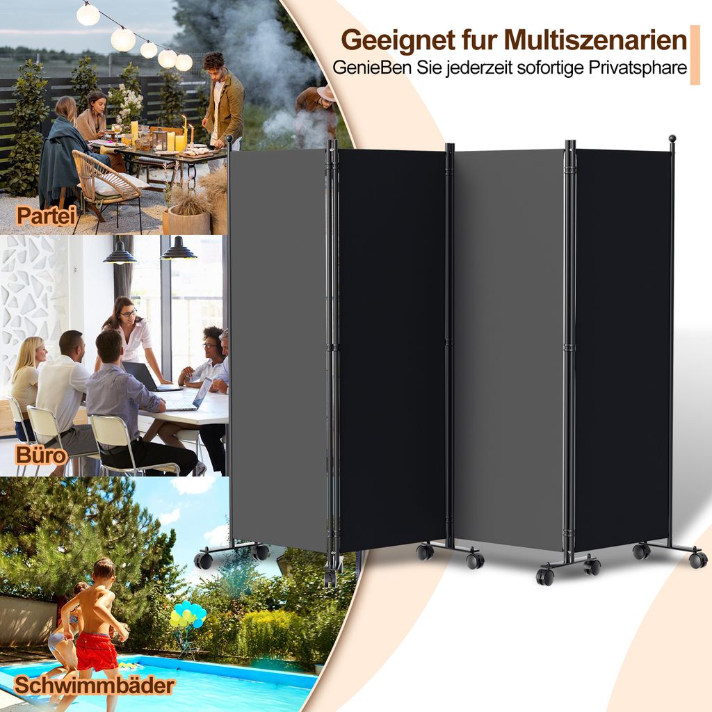 Yakimz Paravent auf Rollen Outdoor Raumteiler Kaufland.de
