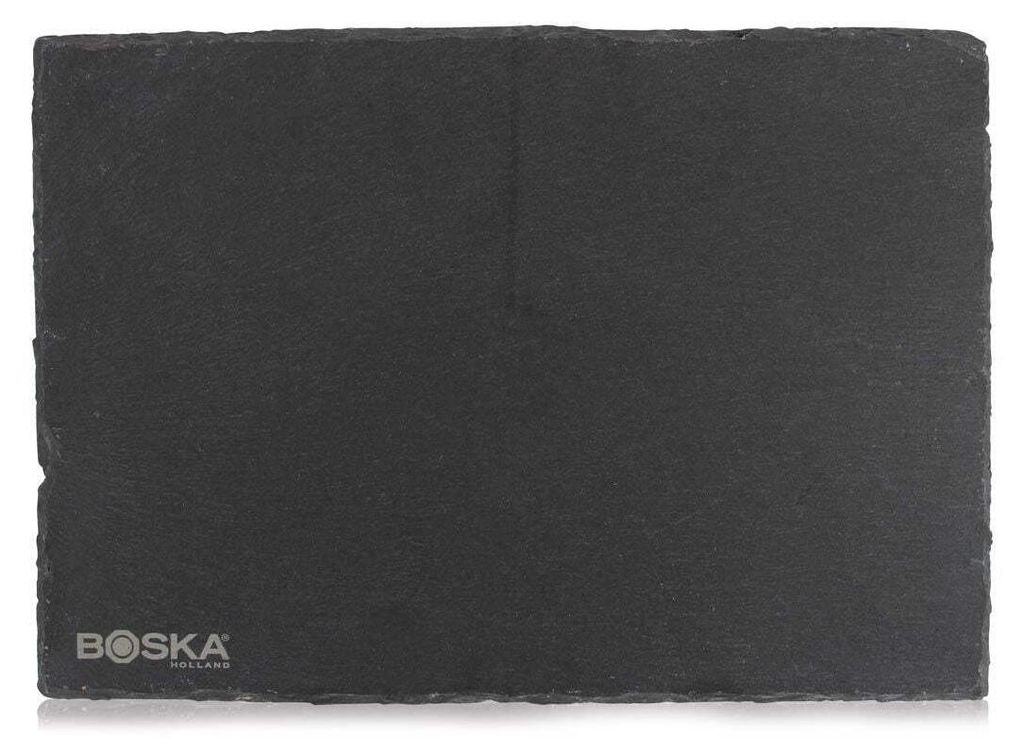 Boska Servierbrett Schiefer L / elegantes Duo / 33 cm / Schiefer / Schwarz / 330 x 230 x 12 mm