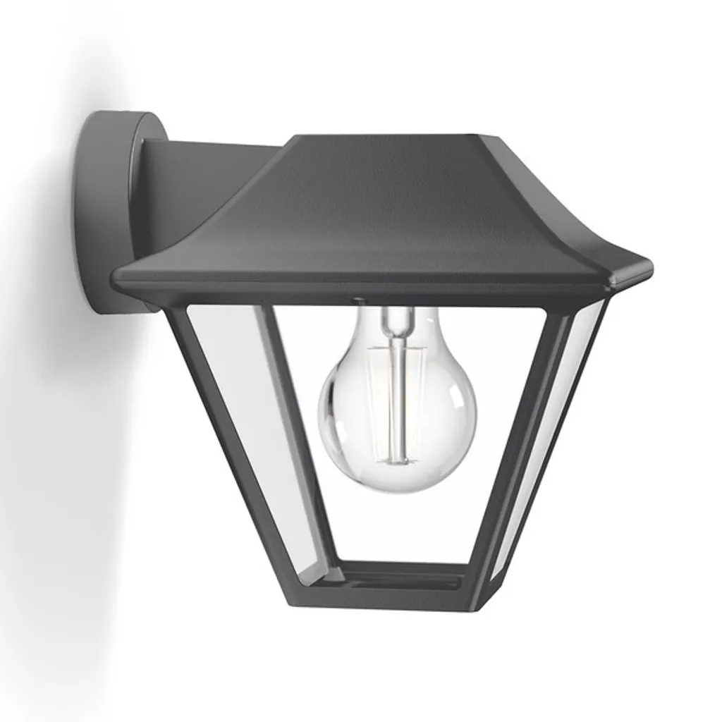 Lanterne murale extérieure Philips Alpenglow anthracite IP44 pour terrasse